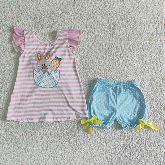 Easter Sibling Bunny Shorts Outfit