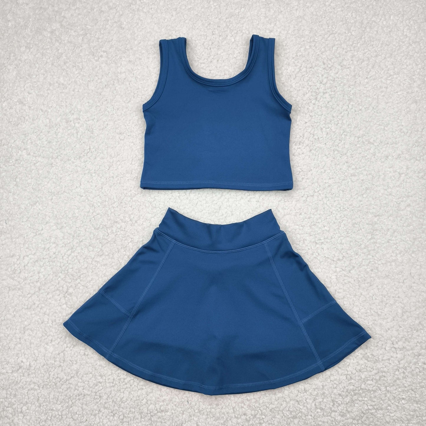 GSD1986 Baby Girls Dark Blue Vest Top Sports Skorts Clothes Set 4.23