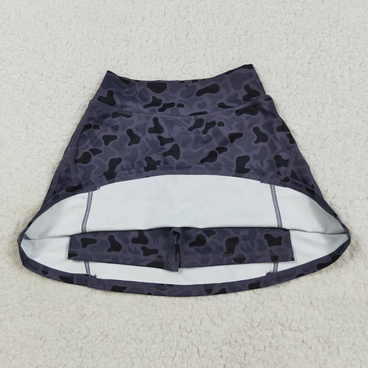 GLK0130 Baby Girls Western Dark Gray Ducks Camo Yoga Skorts Bottom 8.8