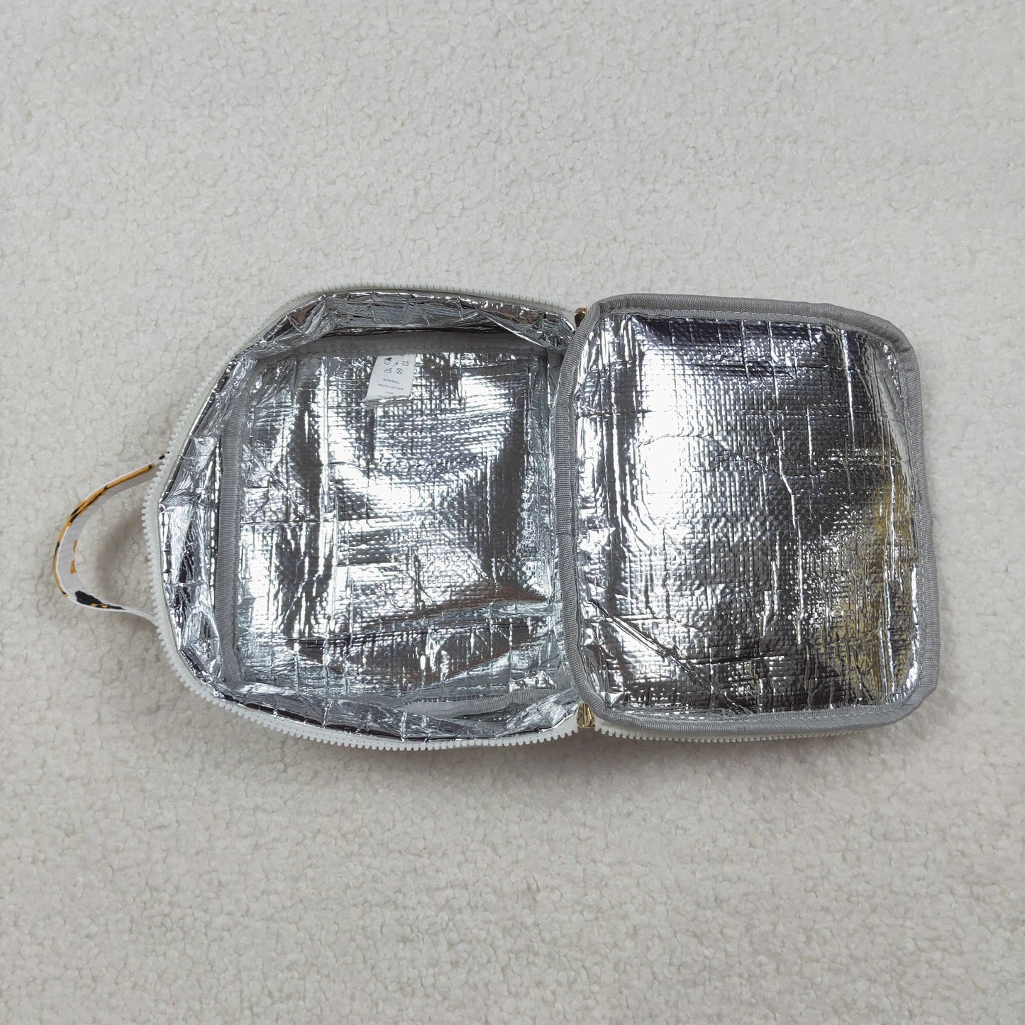 BA0362 Baby Kids Team Black Gold Cheer Fireworks Zipper School Lunch Boxes C10.20