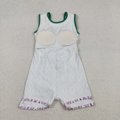 GSD2869 Baby Girls Mardigras Crayfishes Checked Yoga Active Shorts Knee Length Dress C11.29