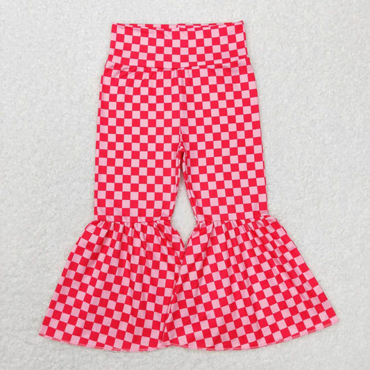 P0340 pink plaid trousers