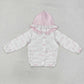 GT0873 Baby Girls Pink Bows Hooded Top Zip Tops