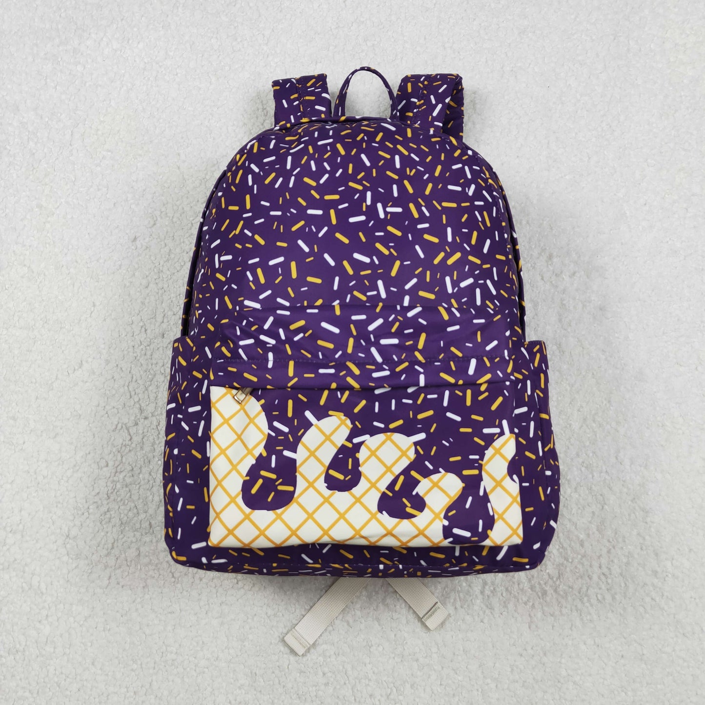 BA0327 Baby Kids Purple Team Zipper School Back Bags C11.7