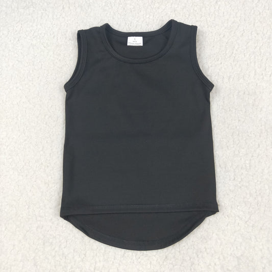 GT0987 Baby Girls Black Sleeveless Yoga Active Tee Shirts Vest 5.19