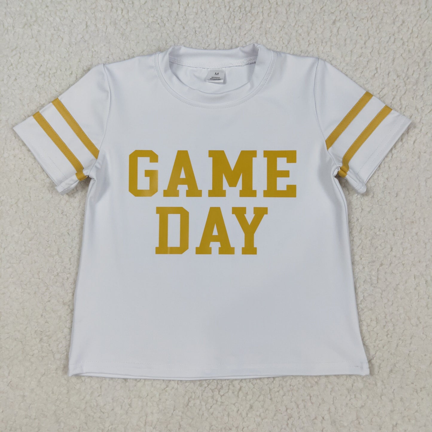 GT1101 Baby Girls Vinyl Gold Game Day Yoga Active Team Tee Shirts Top C8.23