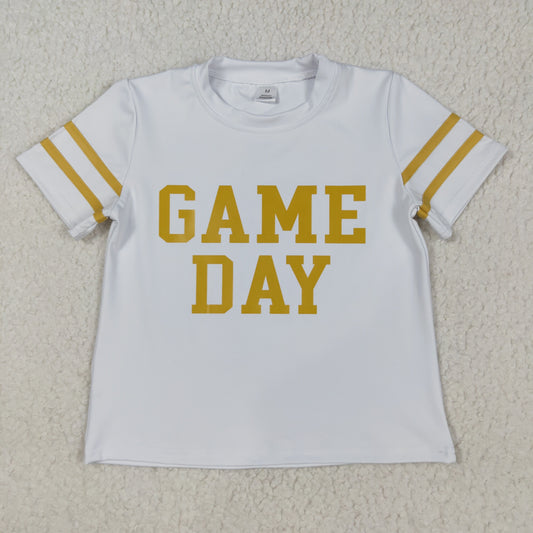 GT1101 Baby Girls Vinyl Gold Game Day Yoga Active Team Tee Shirts Top C8.23