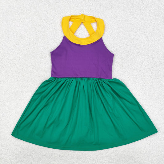 GSD1433 Baby Girls Purple Mardi Gras Active Wear Athletic Dress