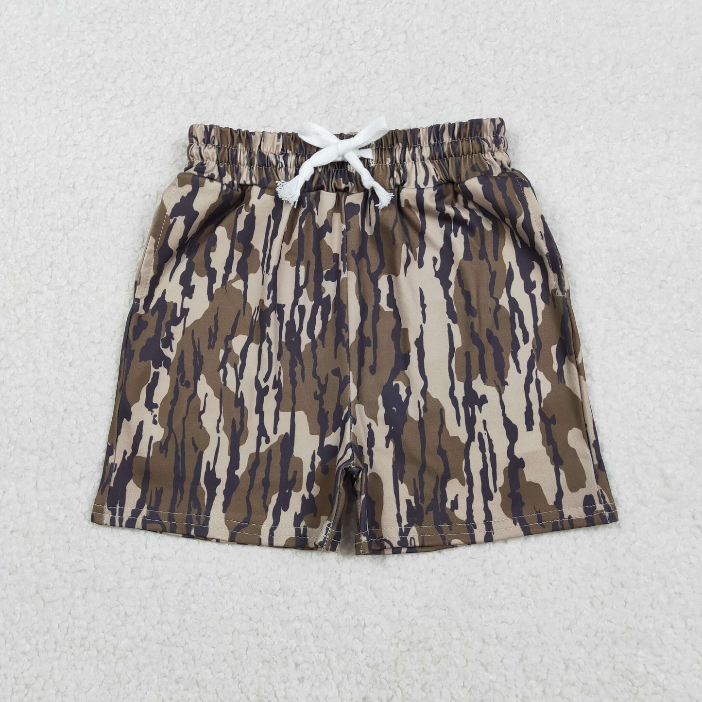 SS0731 Baby Boys Southern Olive Camo Pockets Shorts Bottom C11.19