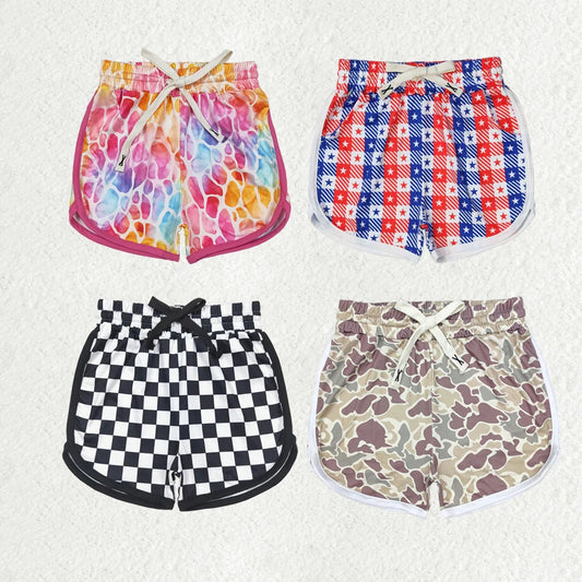 Sibling 4 Colors Baby Girls Summer Camo Plaid Shorts Bottoms 6.10