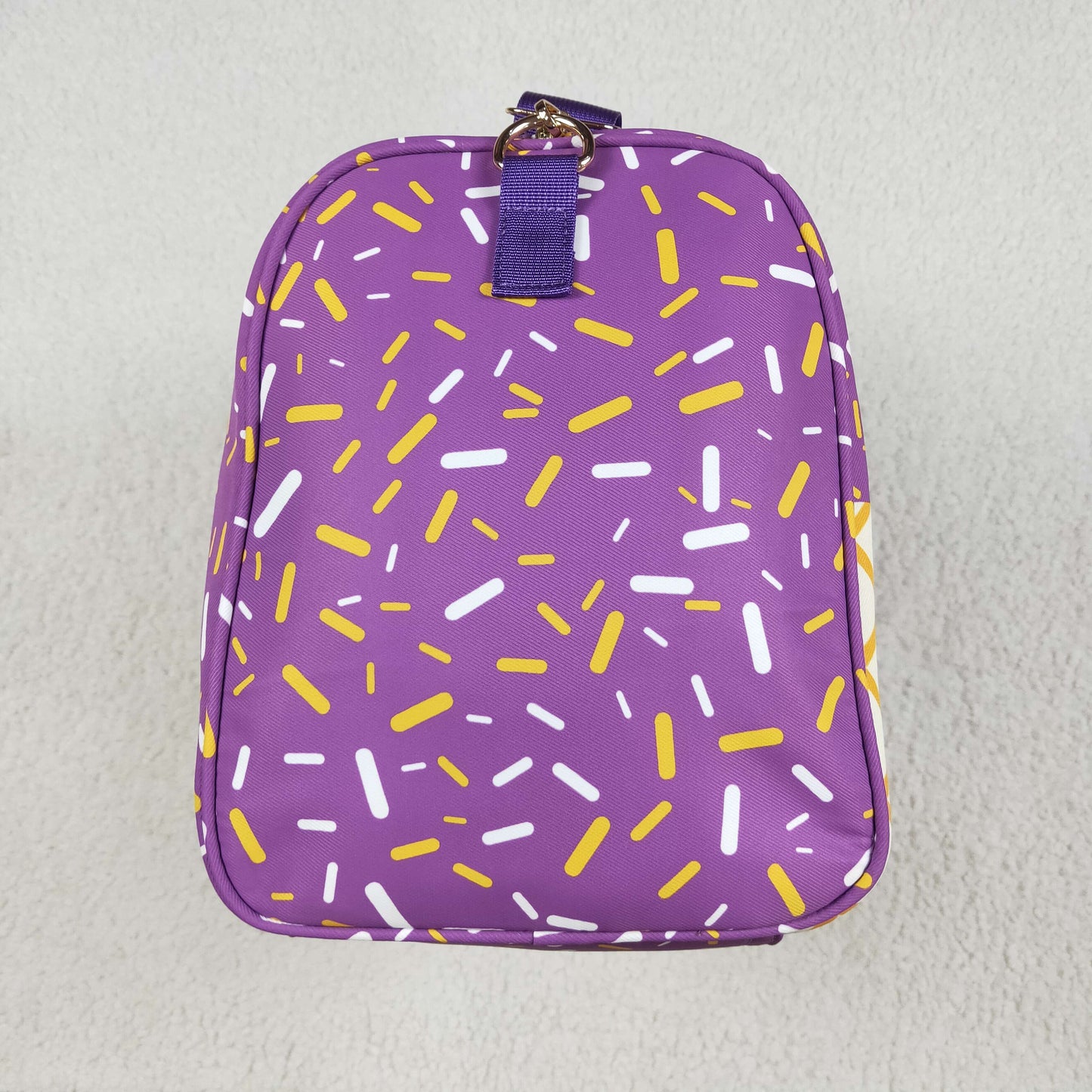 BA0321 Purple Ice Cream Drip Zipper Gym Bag 6.24