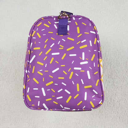 BA0321 Purple Ice Cream Drip Zipper Gym Bag 6.24