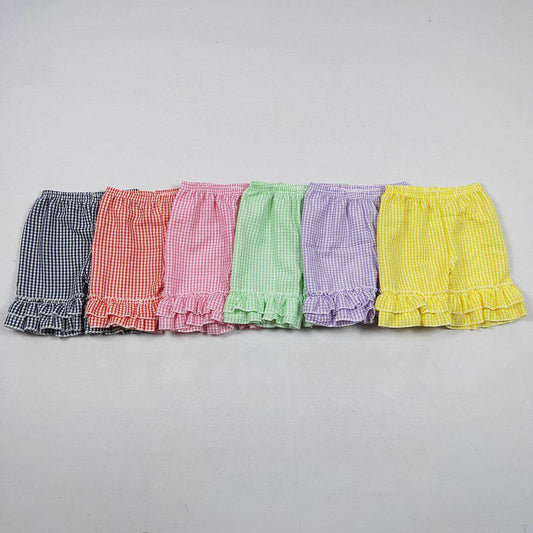 Baby Girls summer slibling seersucker shorts