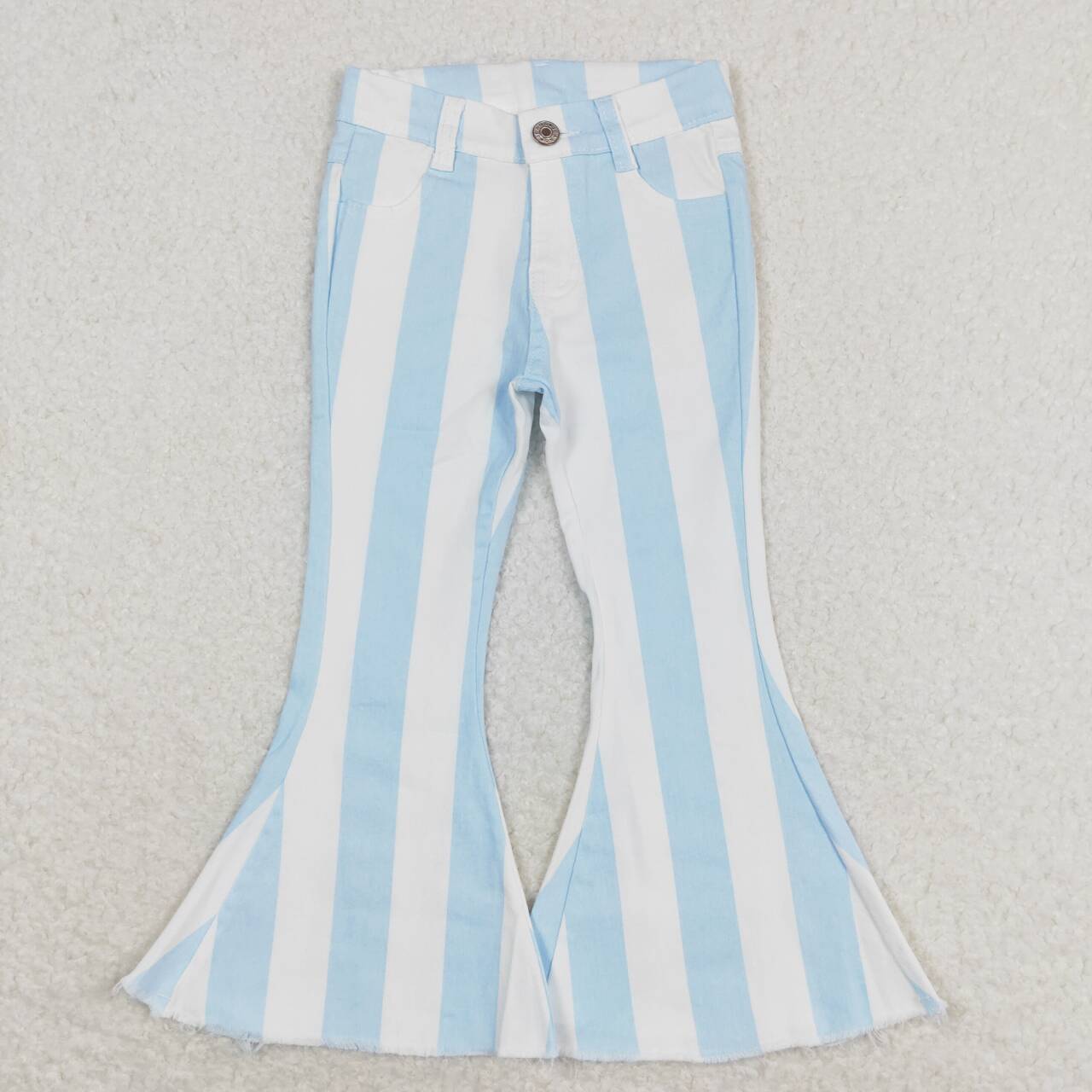 P0469 Blue and white striped denim pants