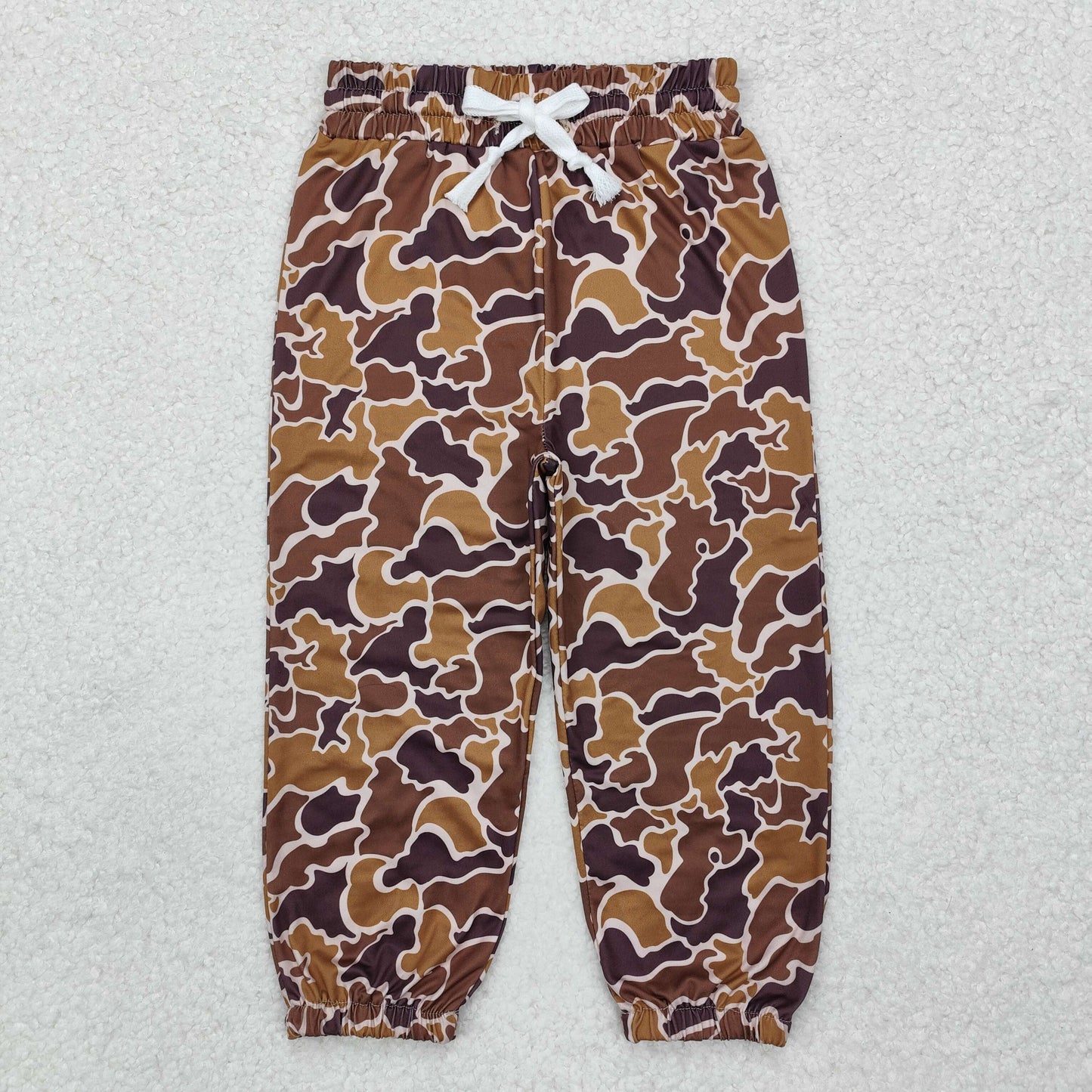 P0669 Baby Boys Coffee Hunting Camo Bottoms Jogger Pants