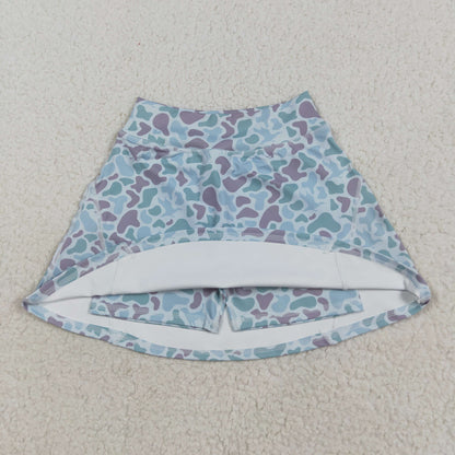 GLK0128 Baby Girls Western Green Camo Yoga Skorts Bottom 8.13