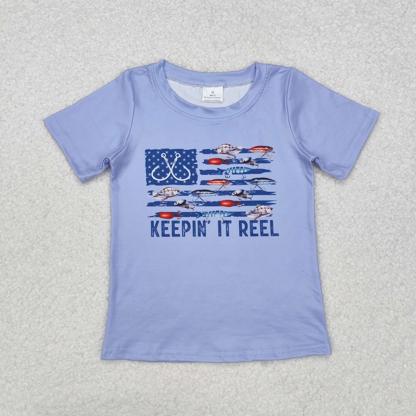 BT0873 Baby Boys Fishing Keepin it Reel Short Sleeve Tops