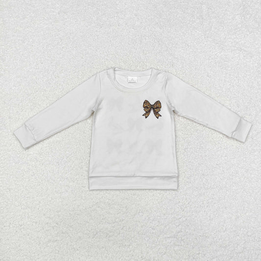 GT0759 Baby Girls Bows Ducks Hunting Long Sleeve Tops