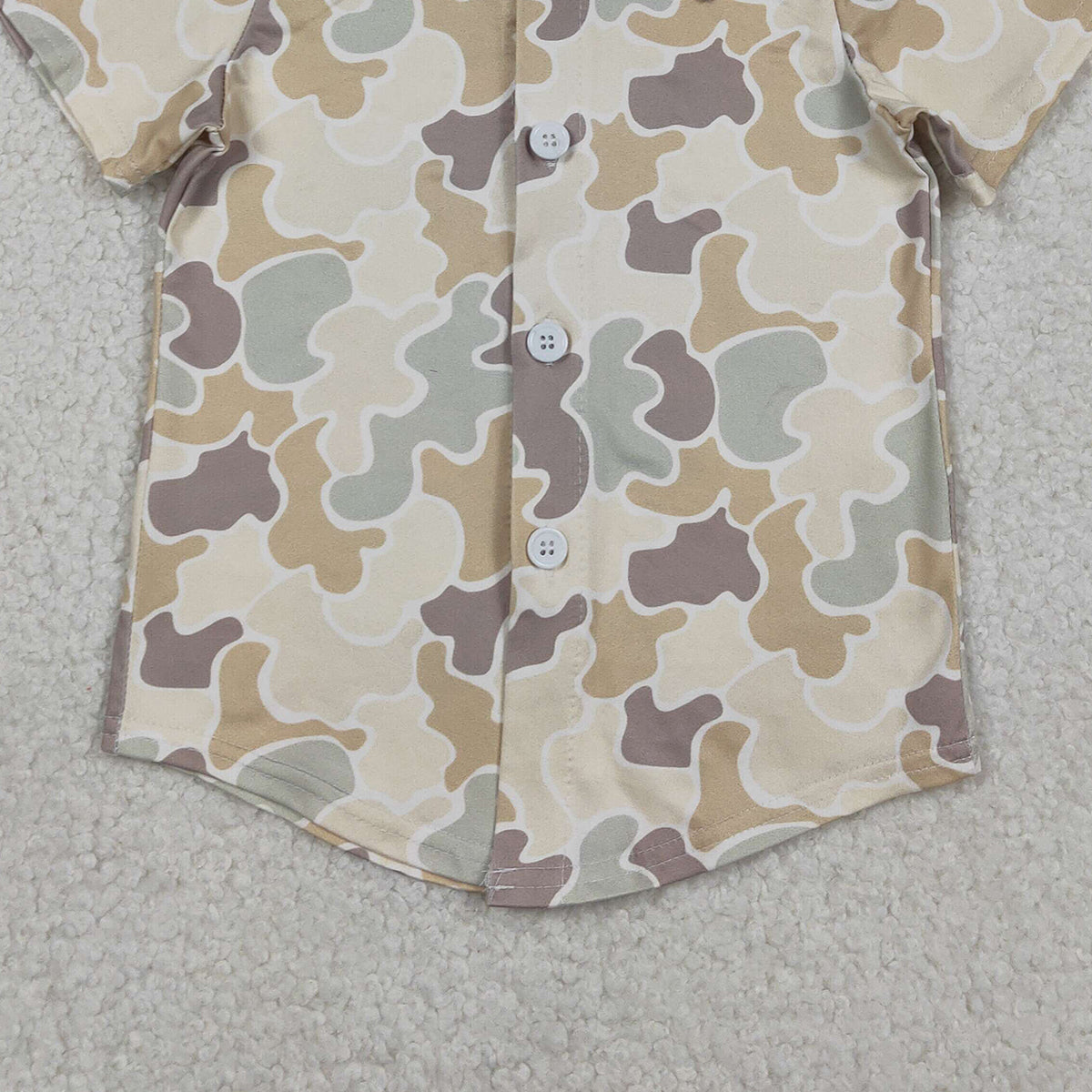 RTS BT1566 Baby Boys Top Baby Boys Southern Khaki Camo Button Shirts Top