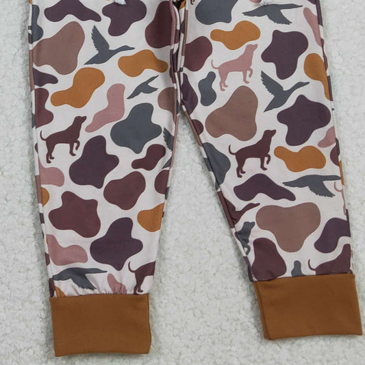 RTS BSPO0665 Embroidery Big Brother Baby Boys Top Ducks Dogs Camo Pants Hunting Clothes Sets