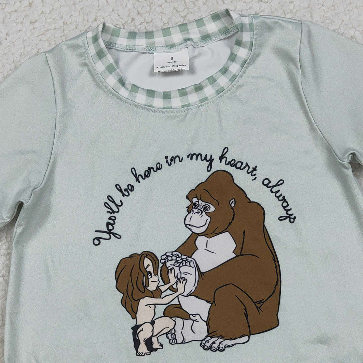 RTS SR3588 Baby Boys Short Sleeve Cartoon Monkey Rompers