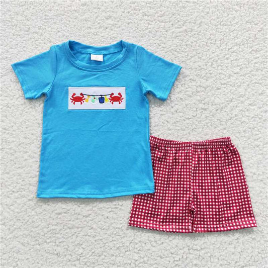 RTS BSSO0247 Baby Boys Crab Summer Shorts Sets