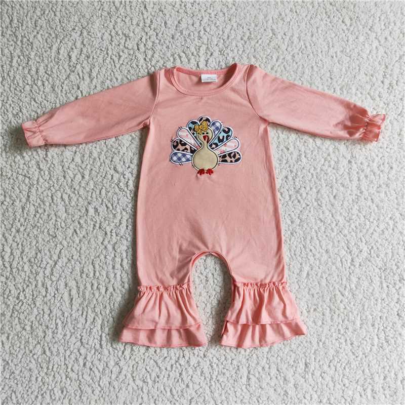 Baby Girls Thanksgiving Turkey Sibling Rompers Dresses Clothes Sets