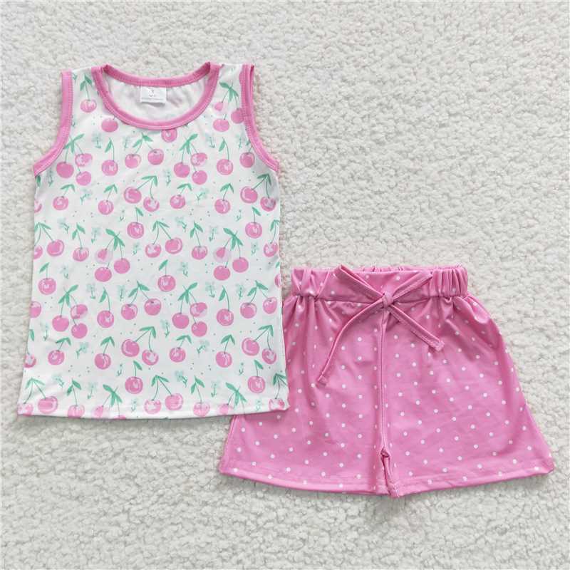 Baby Girls Sleeveless Shirt Summer Shorts Pajamas Clothes Sets