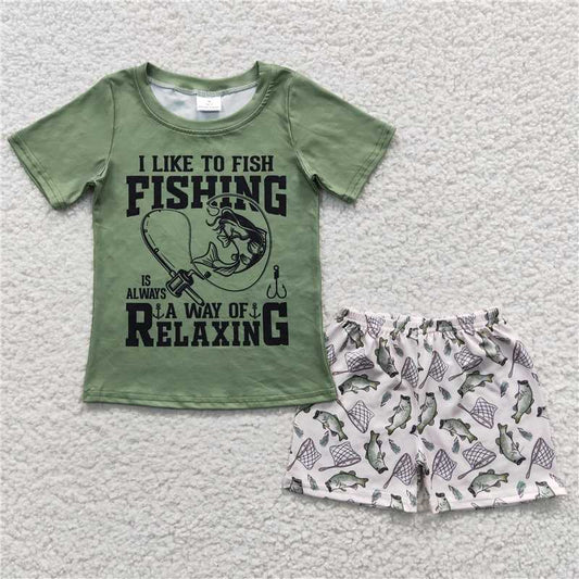 RTS BSSO0257 Baby Boys Summer Sets Baby Boys Fishing Summer Shorts Sets