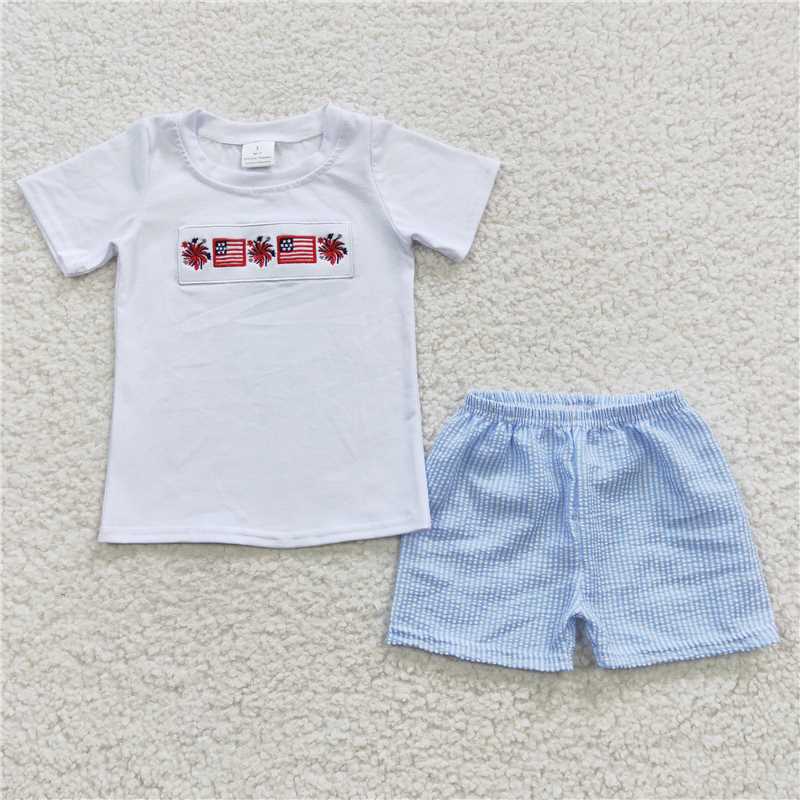 RTS BSSO0253 Baby Boys Summer Sets Baby Boys 4th Of July Summer Shorts Sets