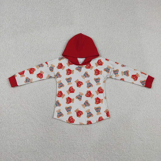 BT1056 Baby Boys Long Sleeve Bears Plaid Hoodies Top C11.14