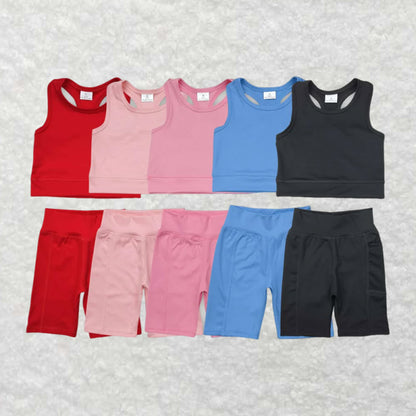Sibling Baby Girls Athletic Active Wear Top Shorts Clothes Sets 4.30