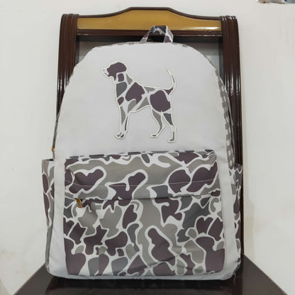 BA0268 Baby Kids Boys Camo Dog Hunting Backpack Zip Back Bag 4.22