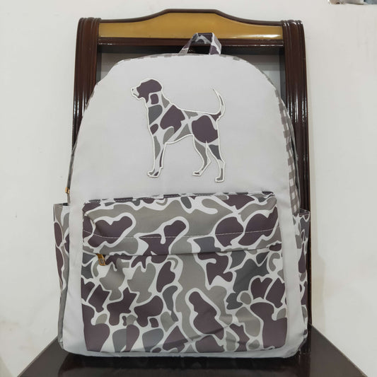 BA0268 Baby Kids Boys Camo Dog Hunting Backpack Zip Back Bag 4.22