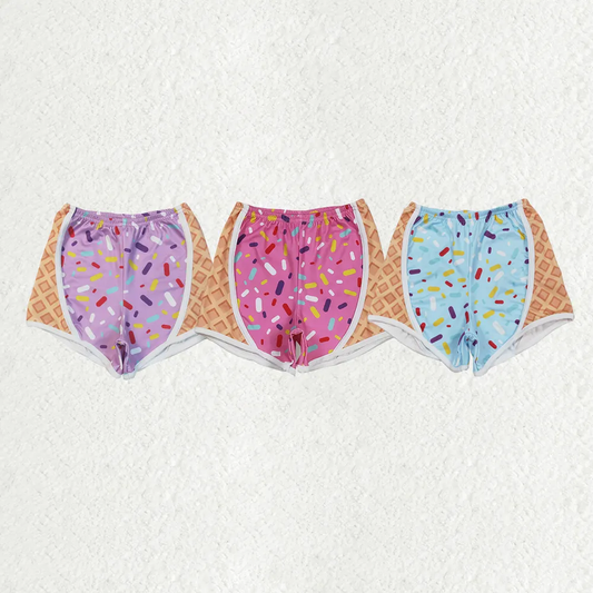 Sibling Baby Girls 3 Colors Ice-cream Drip Yoga Shorts Bottoms 6.25