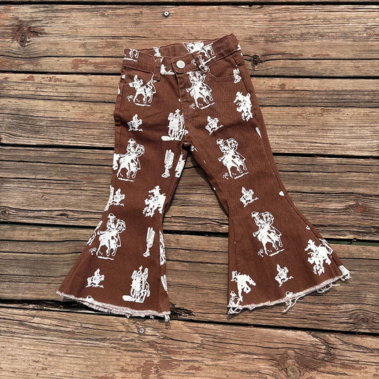 P0076 Baby Girls Rodeo Denim Bell Pants