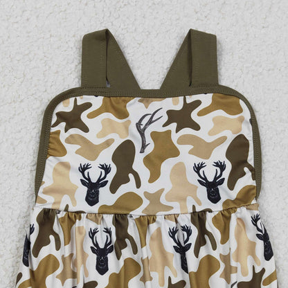 RTS SR3924 Baby Boys Strap Southern Deer Camo Hunting Rompers