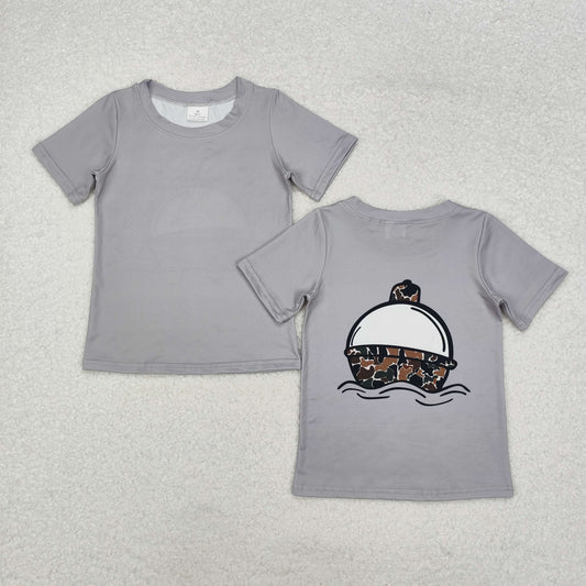 BT0961 Baby Boys Fishing Camo Float Short Sleeve Tee Shirts Tops