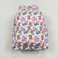 BA0186 Cartoon dog flower star beige backpack