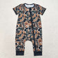 SR1899 Bamboo green camouflage beige zip-up short-sleeved onesie