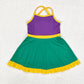 GSD1431 Baby Girls Purple Mardi Gras Athletic Active Wear Knee Length Dress