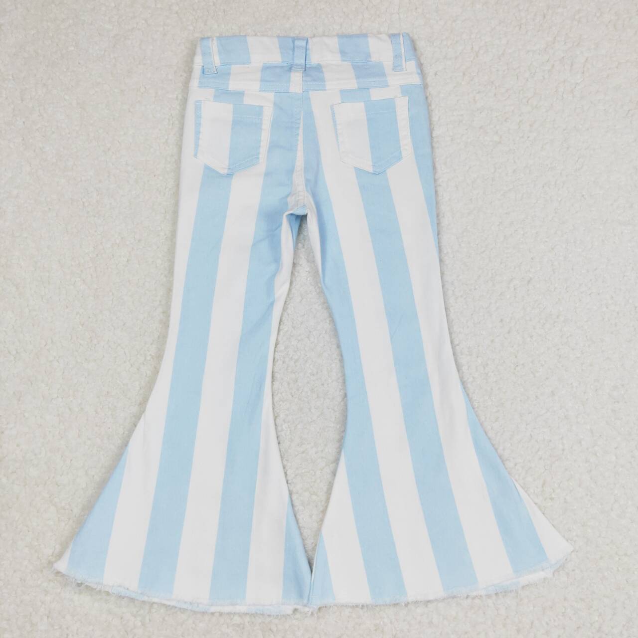 P0469 Blue and white striped denim pants