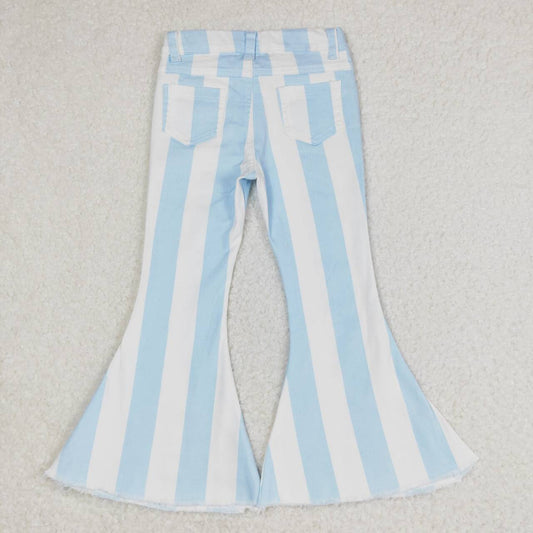 P0469 Blue and white striped denim pants