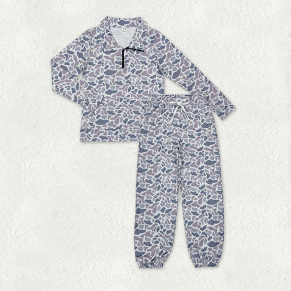 Sibling Adult Women Southern Camo Zipper Pullovers Yoga Active Pockets Jogger Clothes Sets C11.25