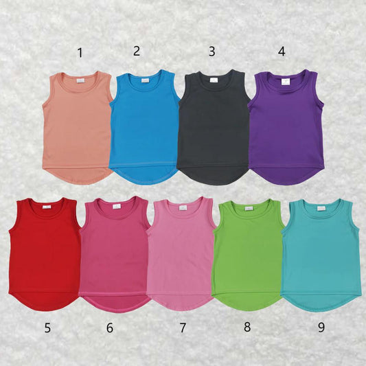 Sibling (1-4) Baby Girls Sleeveless Colorful Yoga Vests Top 5.29