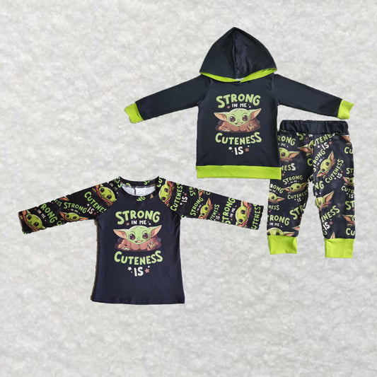 Sibling Boys Cartoon Sets Tops Clothes