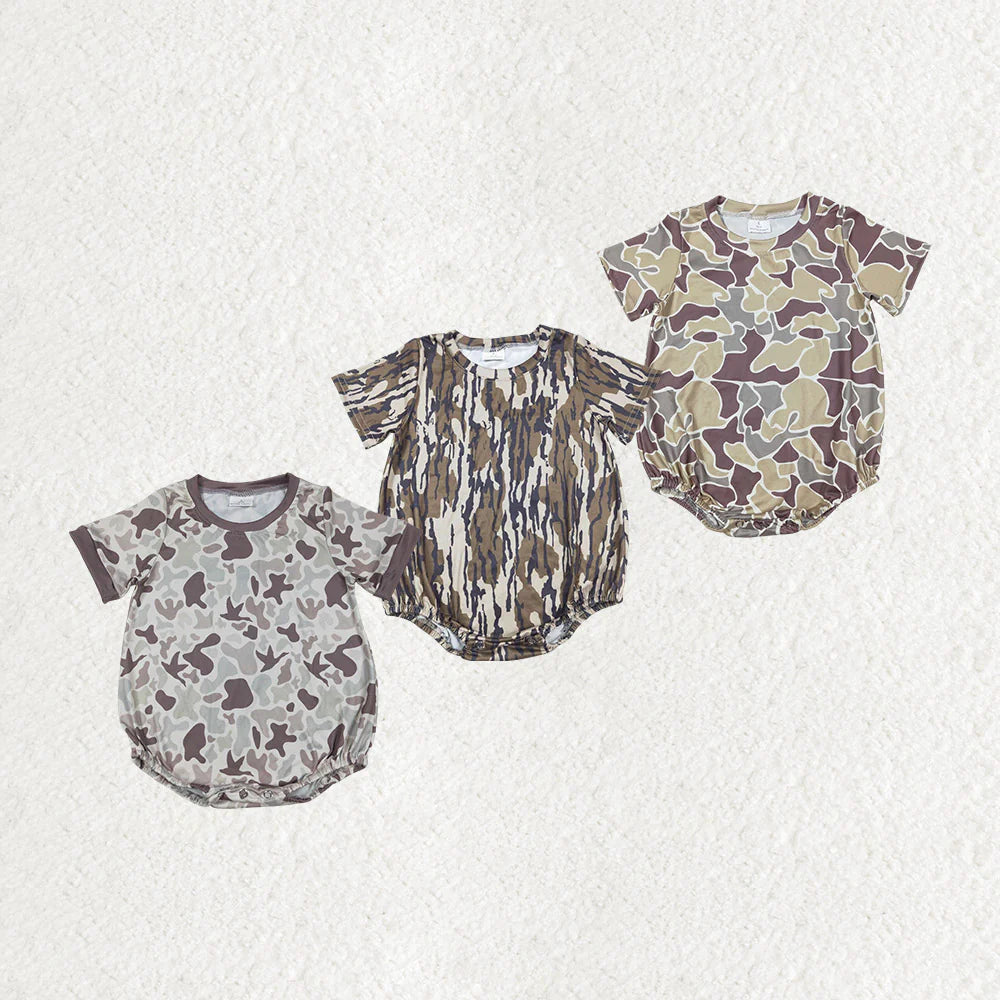 Sibling Baby Boys Short Sleeves Western Camo Rompers C10.22