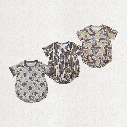 Sibling Baby Boys Short Sleeves Western Camo Rompers C10.22