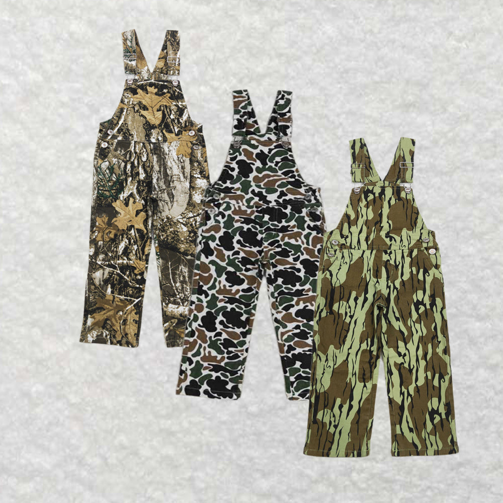 Baby Boys Kids Fall Hunting Camo Denim Strap jumpsuits Overall