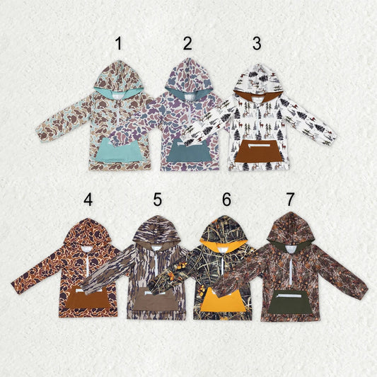 Sibling Baby Boys Western Camo Long Sleeves Pockets Zipper Hoodies Tops C9.17